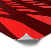 Poster Trippy : Rouge Abstrait (Coin)
