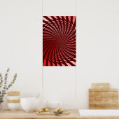 Poster Trippy : Rouge Abstrait (Cuisine)