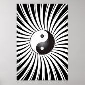Poster Trippy : Yin Yang Symbole & Design Spiral (Devant)