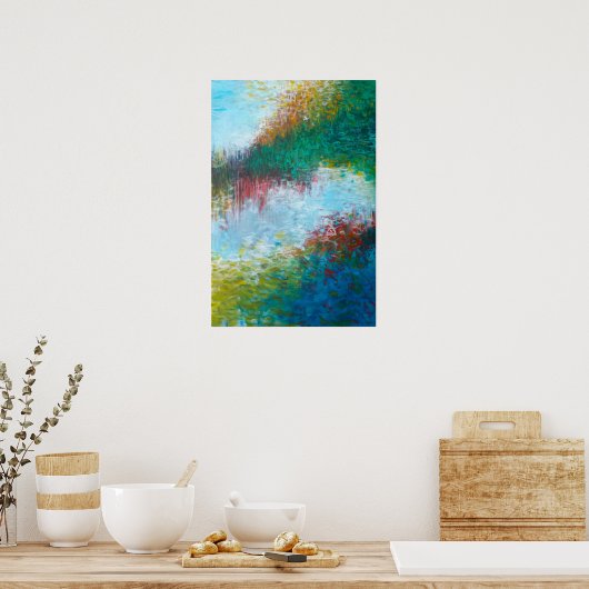 Poster Triptych Partie 3, 16x24, peinture Abstraite Impri (Cuisine)