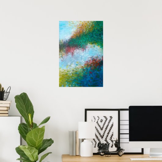 Poster Triptych Partie 3, 16x24, peinture Abstraite Impri (Bureau à domicile)