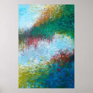 Poster Triptych Partie 3, 16x24, peinture Abstraite Impri
