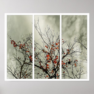 Poster Triptyque avec motif naturel