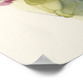 Poster Triptyque de branche feuille aquarelle (Coin)