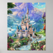 Poster Triptyque de Château Whimsale Ultra Détaillé (Devant)