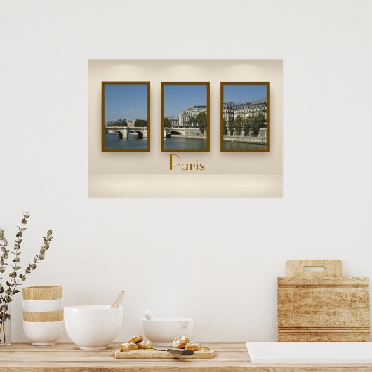 Poster Triptyque de Paris (Cuisine)