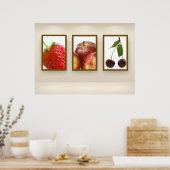 Poster Triptyque des fruits (Cuisine)