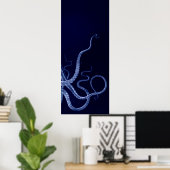 Poster Triptyque Octopus III surdimensionné Imprimer en b (Bureau à domicile)