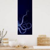 Poster Triptyque Octopus III surdimensionné Imprimer en b (Cuisine)