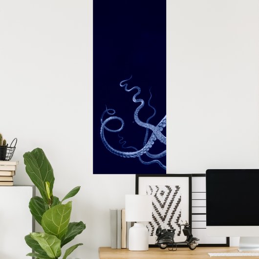 Poster Triptyque Octopus surdimensionné I Imprimer en ble (Bureau à domicile)