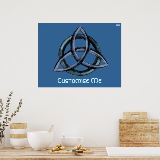 Poster Triquetra (bleu) (Cuisine)