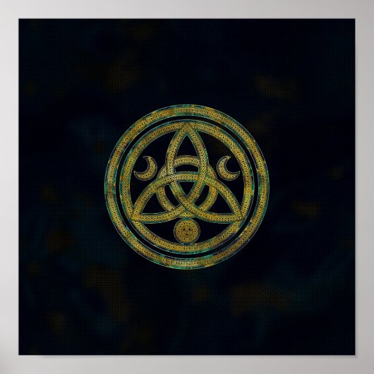 Poster Triquetra Triple Lune Ornement Celtique (Devant)