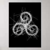 Poster Triskele celtique - Symbole en spirale triple. (Devant)