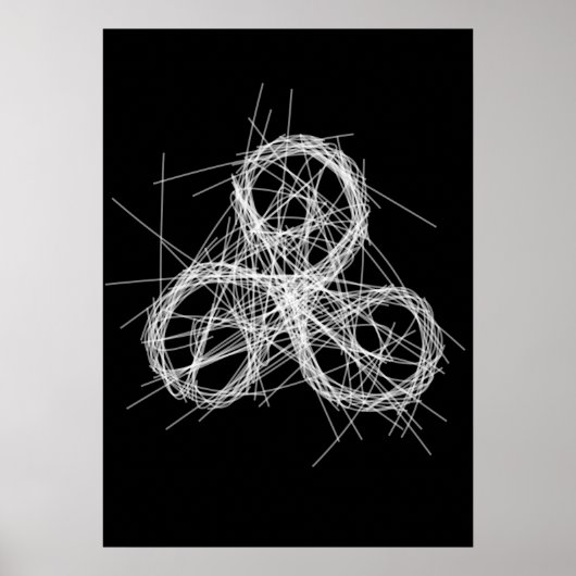 Poster Triskele celtique - Symbole en spirale triple. (Devant)