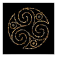 Triskelion Celtic - Triple symbole en spirale - Mo