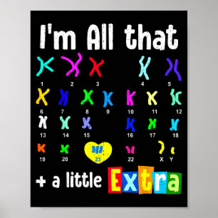 Poster Trisomie 21 xx chromosome supplémentaire monde syn