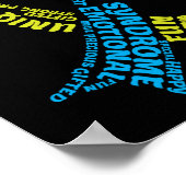 Poster Trisomy 21 - Mot-ruban de sensibilisation au syndr (Coin)