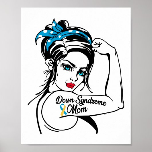 Poster Trisomy 21 Syndrome de Down Maman Rosie Le Riveter (Devant)