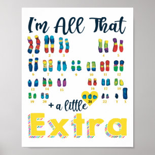Poster Trisomy 21 Xy Extra Chromosome Boy World Down Synd