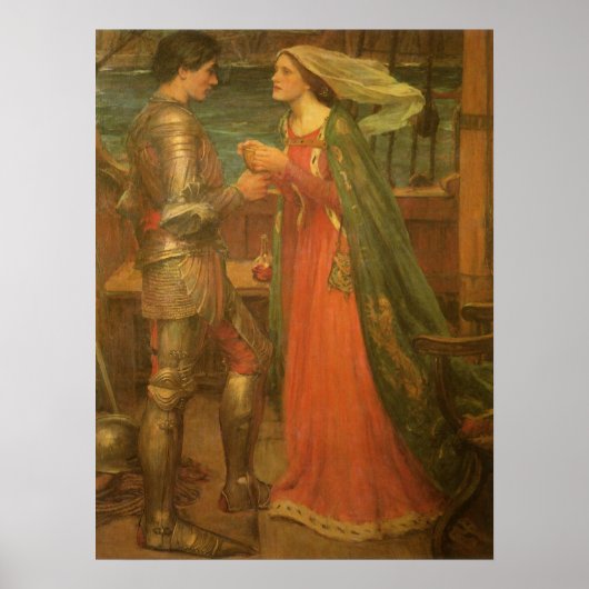 Poster Tristan et Isolde par John William Waterhouse (Devant)