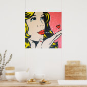 Poster Triste adieu - Art pop original (Cuisine)