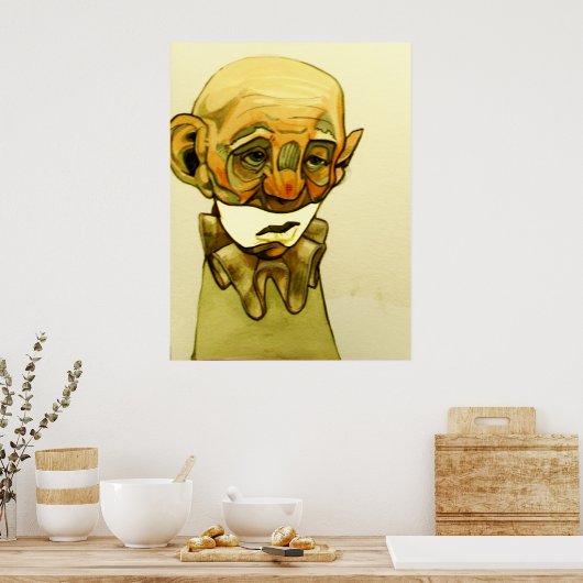 Poster triste clown (Cuisine)