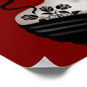 Poster Triste fille aux roses rouges (Coin)