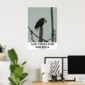 POSTER TRISTE HEURE POUR L'AMÉRIQUE. (Bureau à domicile)