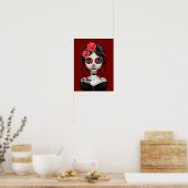 Poster Triste journée de la fille morte sur le rouge (Cuisine)