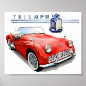 Poster Triumph TR3 (Devant)