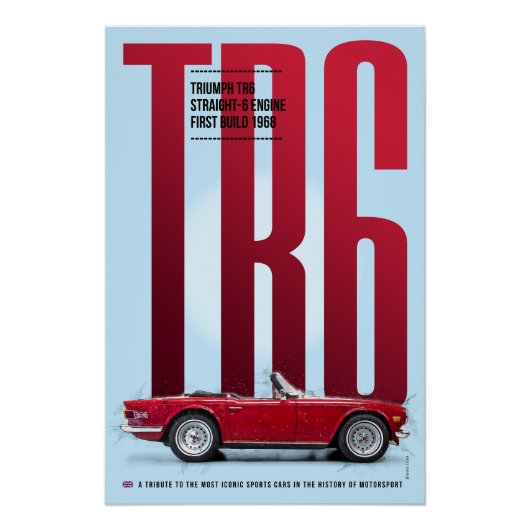 Poster Triumph TR6 (Devant)