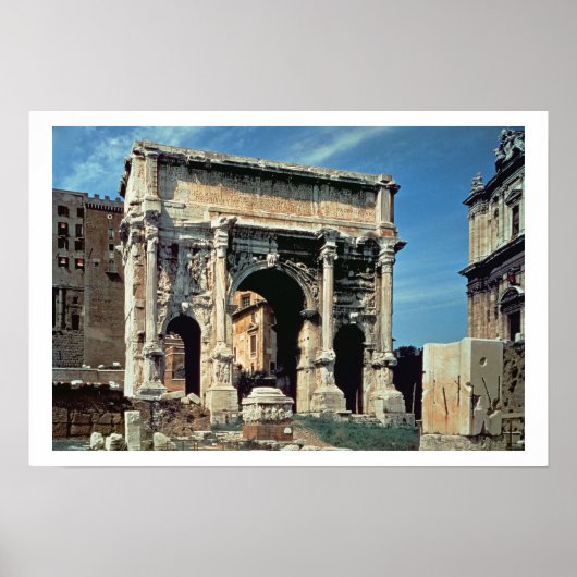 Poster Triumphal Arch of Septimius Severus, dedicated (Devant)