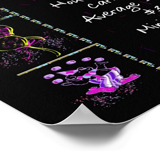 Poster Trivia de l'année de naissance 1946 sur noir (Coin)