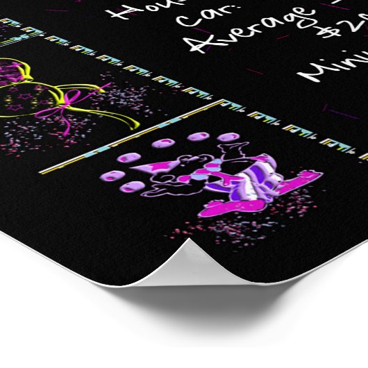 Poster Trivia de l'année de naissance 1978 sur noir (Coin)