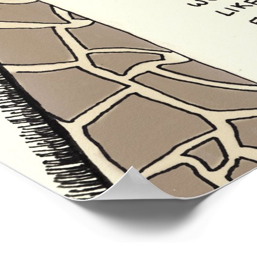 Poster trivia girafe (Coin)