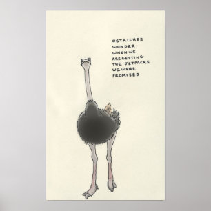Poster trivia ostrich