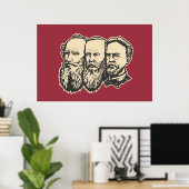 Poster Troïka russe : Tolstoï, Dostoïevski, Chekhov (Bureau à domicile)