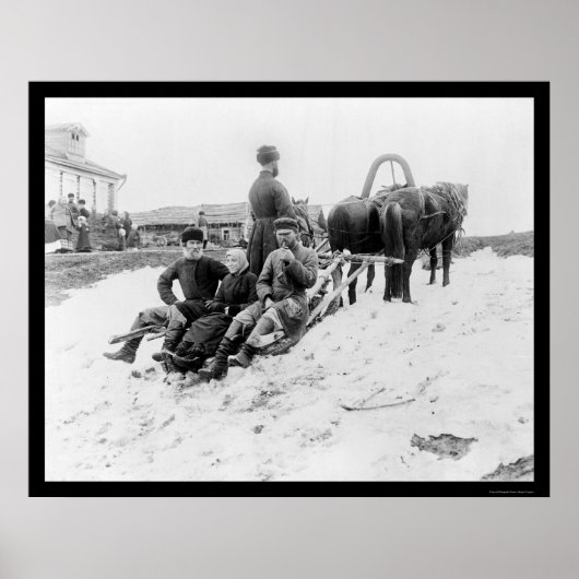 Poster Troika Travel in Russia 1880 (Devant)