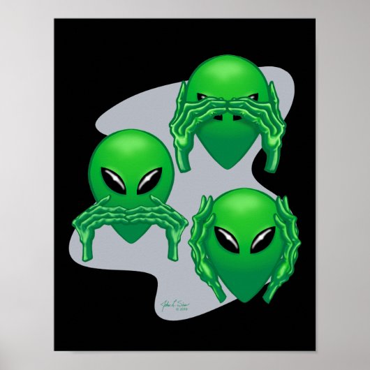 Poster Trois Aliens avertis (Devant)