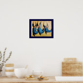 POSTER TROIS ANGES EN BLEU (Cuisine)