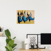 POSTER TROIS ANGES EN BLEU (Bureau à domicile)