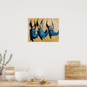 POSTER TROIS ANGES EN BLEU (Cuisine)