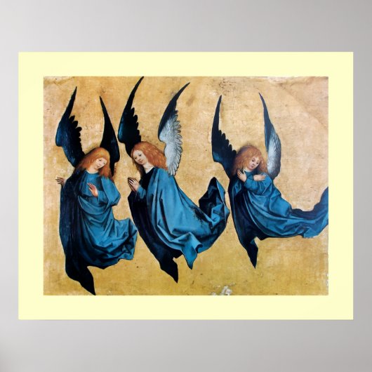 POSTER TROIS ANGES EN BLEU (Devant)