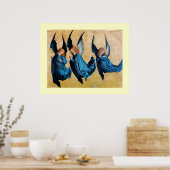 POSTER TROIS ANGES EN BLEU (Cuisine)
