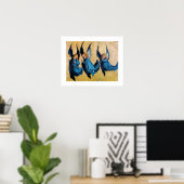 POSTER TROIS ANGES EN BLEU (Bureau à domicile)