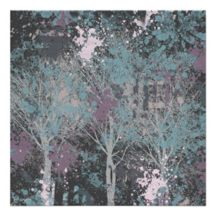 Poster Trois Arbres Abstrait
