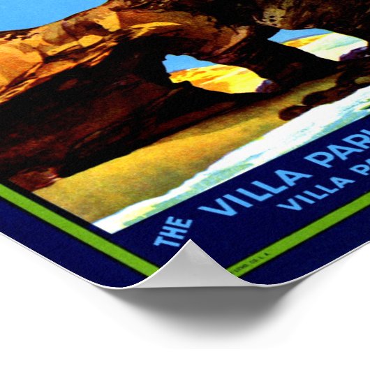 Poster Trois Arches Valencia Oranges Fruit Étiquette (Coin)