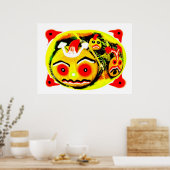 Poster Trois art effrayant citrouille (Cuisine)