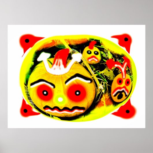 Poster Trois art effrayant citrouille (Devant)