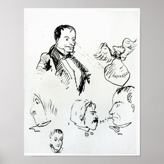 Poster Trois autoportraits et profils (Devant)